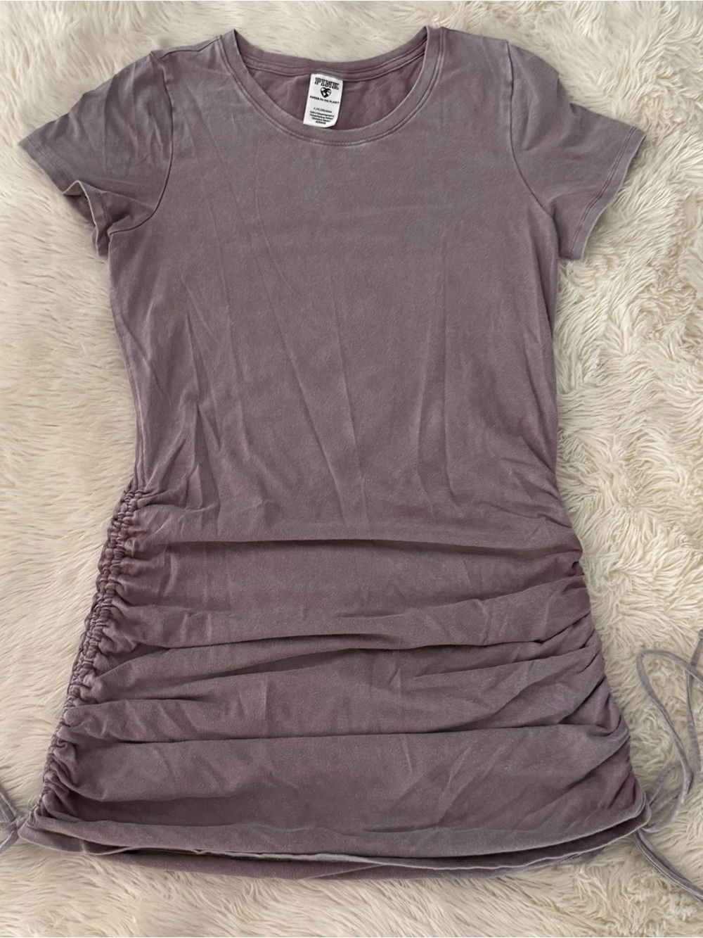 PINK Victoria's Secret Lavender Mauve Ruched Tee Dress